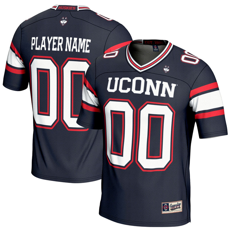 UConn Huskies Football Jersey, Navy Sportswear Jersey Shirt, Lightweight Breathable Athletic Jersey, Casual Gift for Men