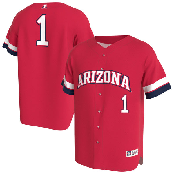 Arizona Wildcats Lightweight Collegiate Baseball Fashion Jersey - Red