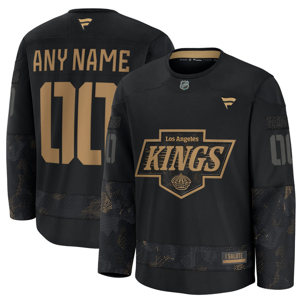 Los Angeles Kings Black 2024 Military Appreciation Custom Practice Jersey