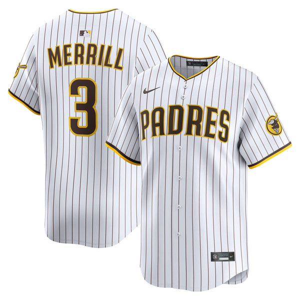 San Diego Padres Jackson Merrill White Home Limited Player Jersey