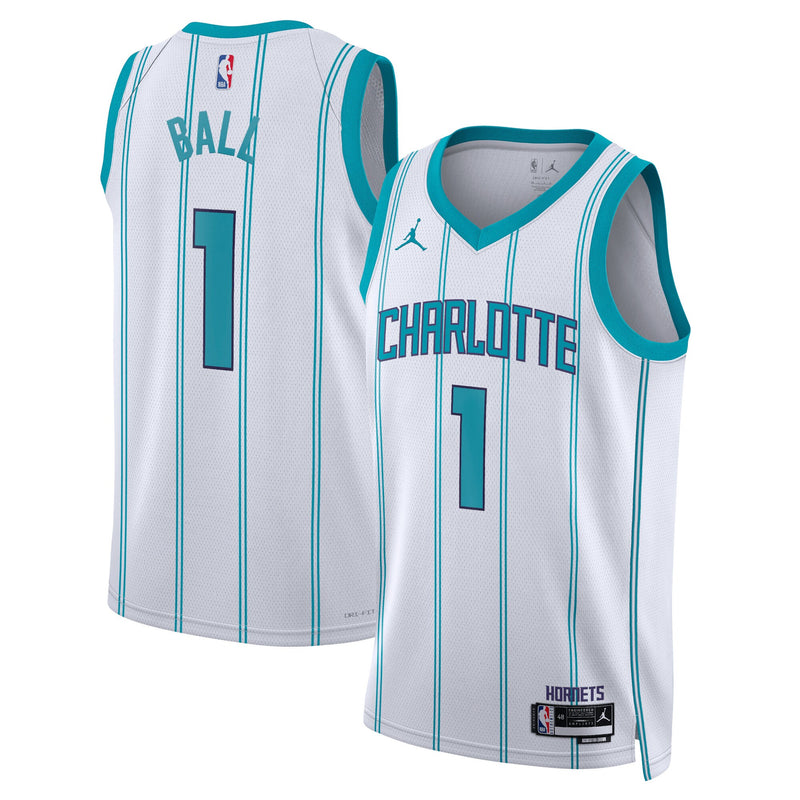 LaMelo Ball Charlotte Hornets Basketball Jersey, White Swingman Sportswear Jersey Shirt, Sleeveless Athletic Tank Jersey, Casual Gift for Men