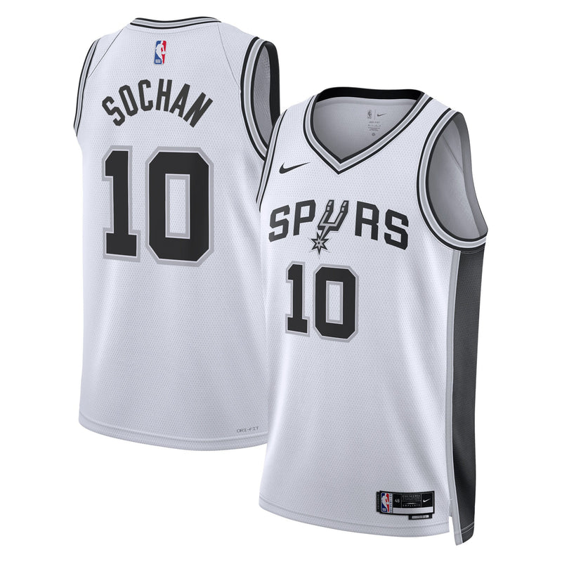 Jeremy Sochan San Antonio Spurs Basketball Jersey, White Swingman Sportswear Jersey Shirt, Sleeveless Athletic Tank Jersey, Casual Gift for Men