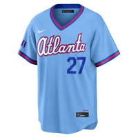 Austin Riley Atlanta Braves Baseball Jersey, Blue Sportswear Jersey Shirt, Lightweight Breathable Athletic Jersey, Casual Gift for Men