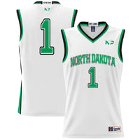 North Dakota Basketball Jersey, White Fashion Lightweight Sportswear Jersey Shirt, Sleeveless Athletic Tank Jersey, Casual Gift for Men