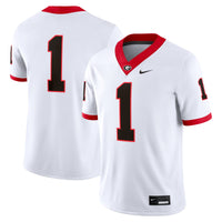 Georgia Bulldogs Football Jersey, White Game Sportswear Jersey Shirt, Lightweight Breathable Athletic Jersey, Casual Gift for Men