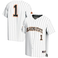Oklahoma State Cowboys Baseball Jersey, White Fashion Sportswear Jersey Shirt, Lightweight Breathable Athletic Jersey, Casual Gift for Men