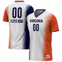 Virginia Cavaliers Soccer Jersey, White Lightweight Sportswear Jersey Shirt, Lightweight Breathable Athletic Jersey, Casual Gift for Men