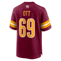 Tyler Ott Washington Commanders Football Jersey, Burgundy Sportswear Jersey Shirt, Lightweight Breathable Athletic Jersey, Casual Gift for Men