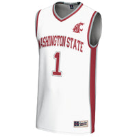 Washington State Cougars Basketball Jersey, White Lightweight Sportswear Jersey Shirt, Sleeveless Athletic Tank Jersey, Casual Gift for Men