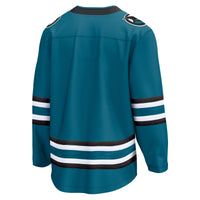 San Jose Sharks Hockey Jersey, Teal Breakaway Sportswear Jersey Shirt, Long Sleeve Hockey Sweater Jersey, Casual Gift for Men, Style 5111270