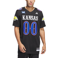 Kansas Jayhawks Football Jersey, Black Alternate Sportswear Jersey Shirt, Lightweight Breathable Athletic Jersey, Casual Gift for Men