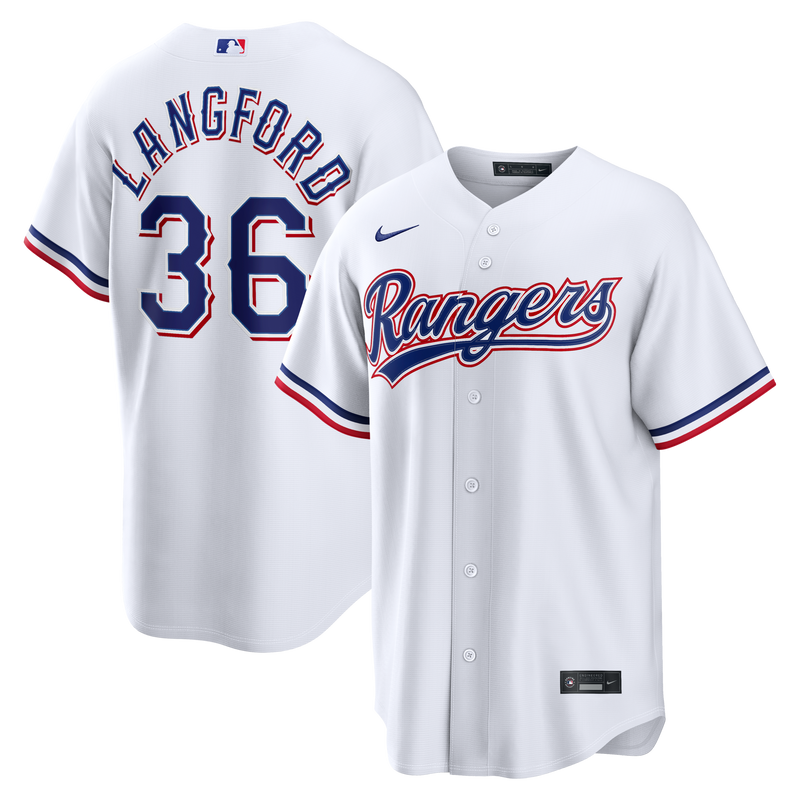Wyatt Langford Texas Rangers Baseball Jersey, White Replica Sportswear Jersey Shirt, Lightweight Breathable Athletic Jersey, Casual Gift for Men