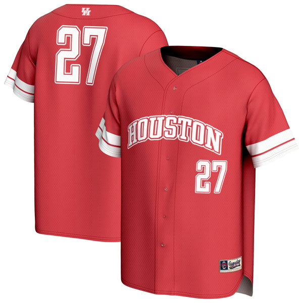 Houston Cougars Lightweight Collegiate Baseball Fashion Jersey - Red