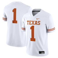 Texas Longhorns Football Jersey, White Sportswear Jersey Shirt, Lightweight Breathable Athletic Jersey, Casual Gift for Men, Style 200894058