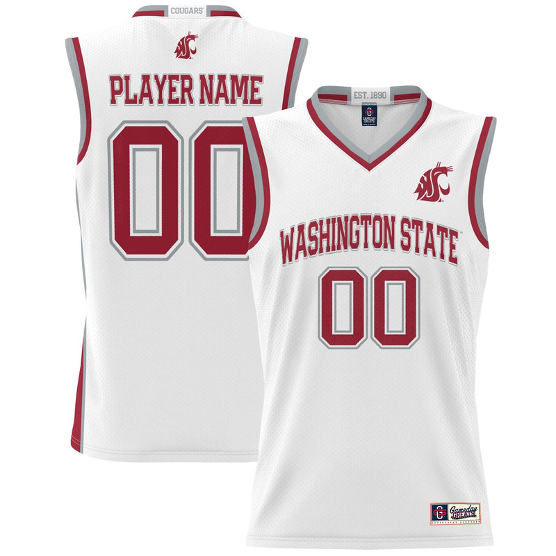 Washington State Cougars Basketball Jersey, White Sportswear Jersey Shirt, Sleeveless Athletic Tank Jersey, Casual Gift for Men
