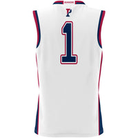 Pennsylvania Quakers Basketball Jersey, White Lightweight Sportswear Jersey Shirt, Sleeveless Athletic Tank Jersey, Casual Gift for Men