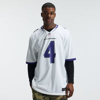 Zay Flowers Baltimore Ravens Football Jersey, White Game Sportswear Jersey Shirt, Lightweight Breathable Athletic Jersey, Casual Gift for Men