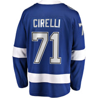 Anthony Cirelli Tampa Bay Lightning Hockey Jersey, Blue Sportswear Jersey Shirt, Long Sleeve Hockey Sweater Jersey, Casual Gift for Men