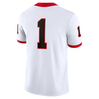 Georgia Bulldogs Football Jersey, White Game Sportswear Jersey Shirt, Lightweight Breathable Athletic Jersey, Casual Gift for Men