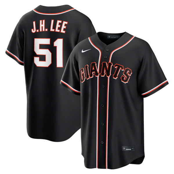 San Francisco Giants Jung Hoo Lee Fashion Replica Black Out Jersey