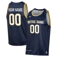 Notre Dame Fighting Irish Basketball Jersey, Navy Alternate Sportswear Jersey Shirt, Sleeveless Athletic Tank Jersey, Casual Gift for Men