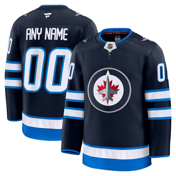 Winnipeg Jets Navy Home Premium Custom Jersey