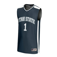 Utah State Aggies Basketball Jersey, Navy Fashion Lightweight Sportswear Jersey Shirt, Sleeveless Athletic Tank Jersey, Casual Gift for Men