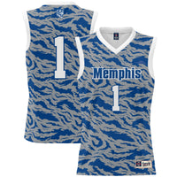 Memphis Tigers Basketball Jersey, Royal Lightweight Sportswear Jersey Shirt, Sleeveless Athletic Tank Jersey, Casual Gift for Men