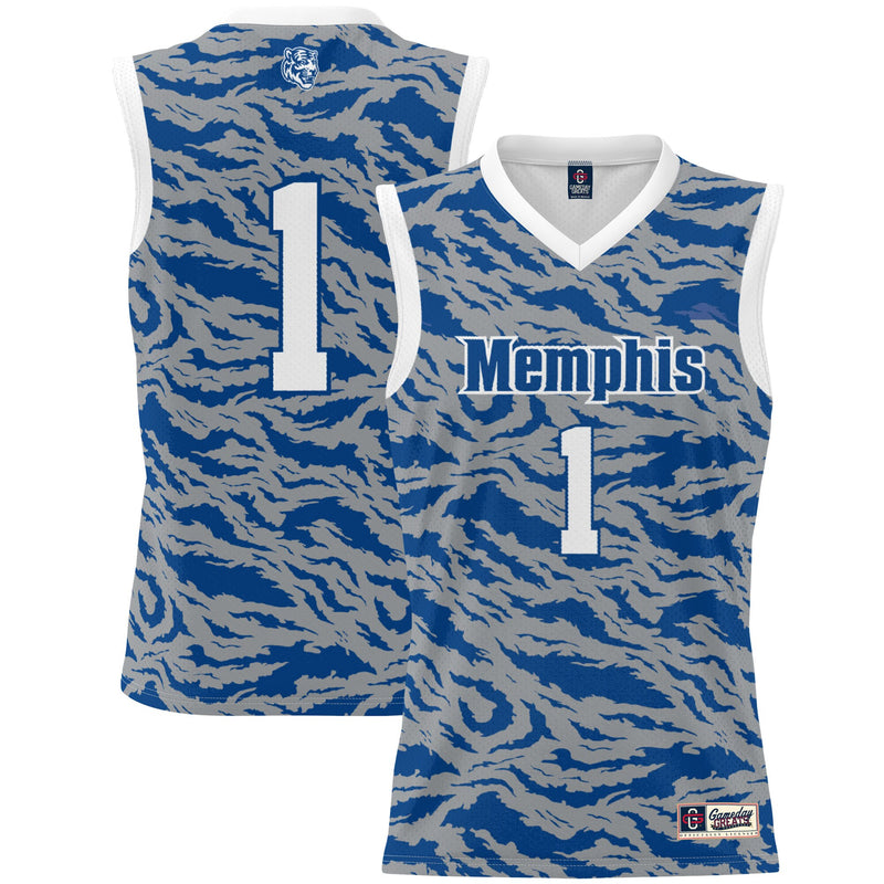 Memphis Tigers Basketball Jersey, Royal Lightweight Sportswear Jersey Shirt, Sleeveless Athletic Tank Jersey, Casual Gift for Men