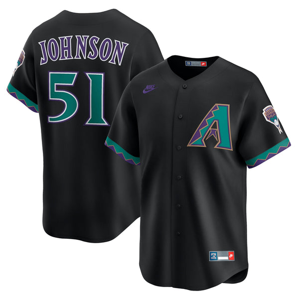 Arizona Diamondbacks Randy Johnson Black Throwback Cooperstown Collection Limited Jersey