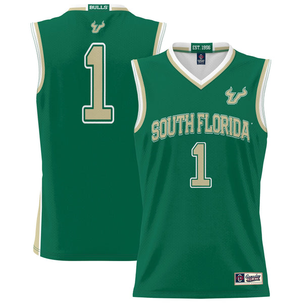 #1 South Florida Bulls Lightweight Basketball Jersey - Green