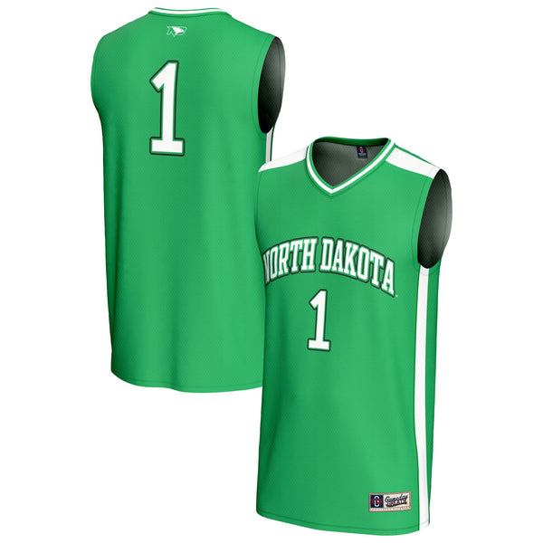#1 North Dakota Lightweight Basketball Fashion Jersey - Kelly Green
