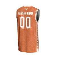 Texas Longhorns Basketball Jersey, Orange Sportswear Jersey Shirt, Sleeveless Athletic Tank Jersey, Casual Gift for Men, Style 201346779