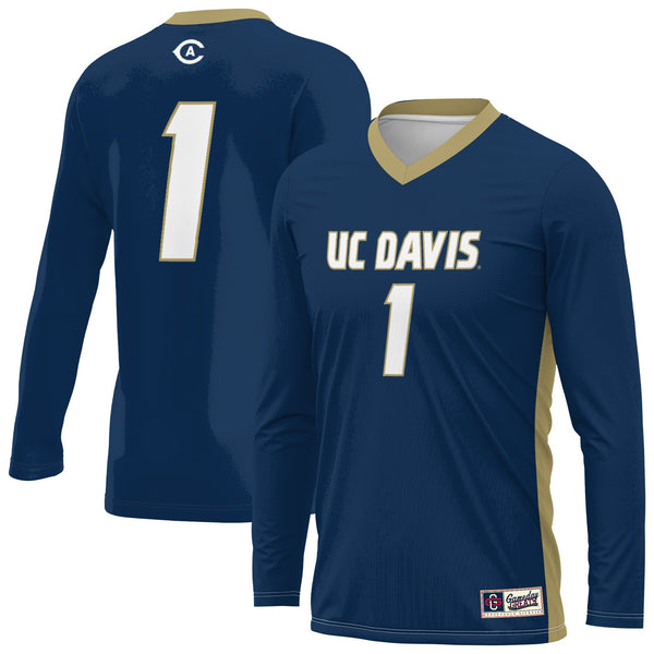 UC Davis Aggies Lightweight Collegiate Volleyball Fashion Jersey - Navy