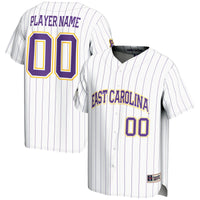 ECU Pirates Baseball Jersey, White Sportswear Jersey Shirt, Lightweight Breathable Athletic Jersey, Casual Gift for Men, Style 201141624
