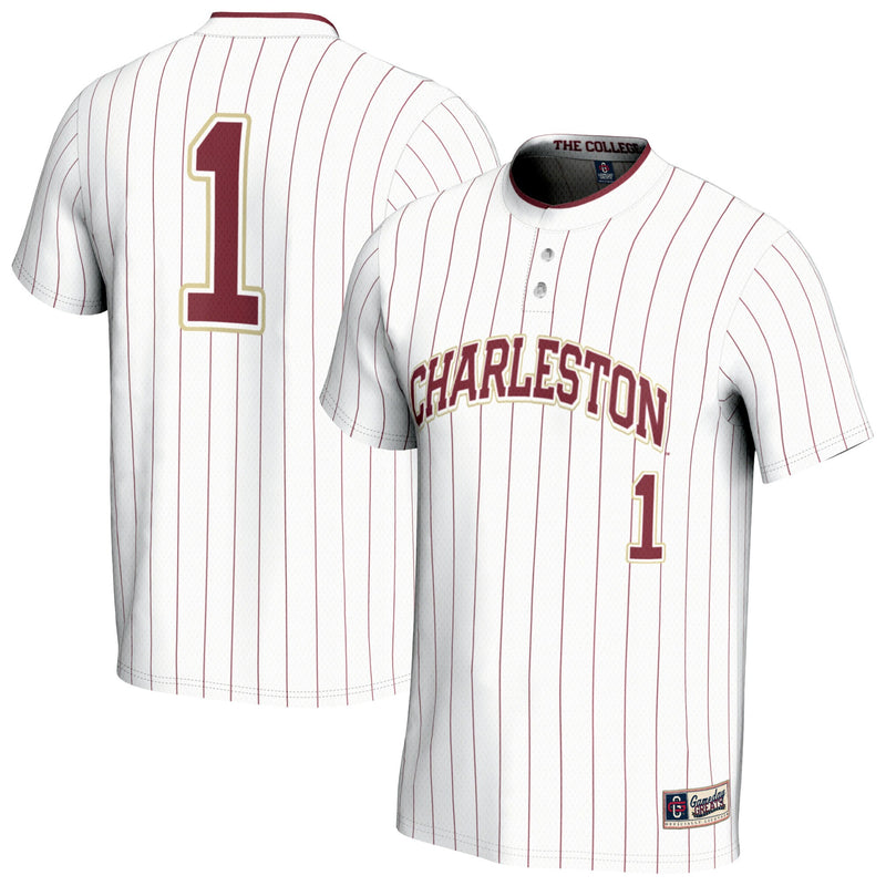 Charleston Cougars Softball Jersey, White Fashion Sportswear Jersey Shirt, Lightweight Breathable Athletic Jersey, Casual Gift for Men
