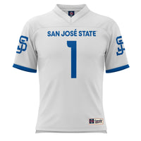 San Jose State Spartans Football Jersey, White Sportswear Jersey Shirt, Lightweight Breathable Athletic Jersey, Casual Gift for Men