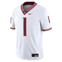 Florida State Seminoles Football Jersey, White Game Sportswear Jersey Shirt, Lightweight Breathable Athletic Jersey, Casual Gift for Men