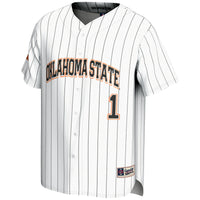 Oklahoma State Cowboys Baseball Jersey, White Fashion Sportswear Jersey Shirt, Lightweight Breathable Athletic Jersey, Casual Gift for Men