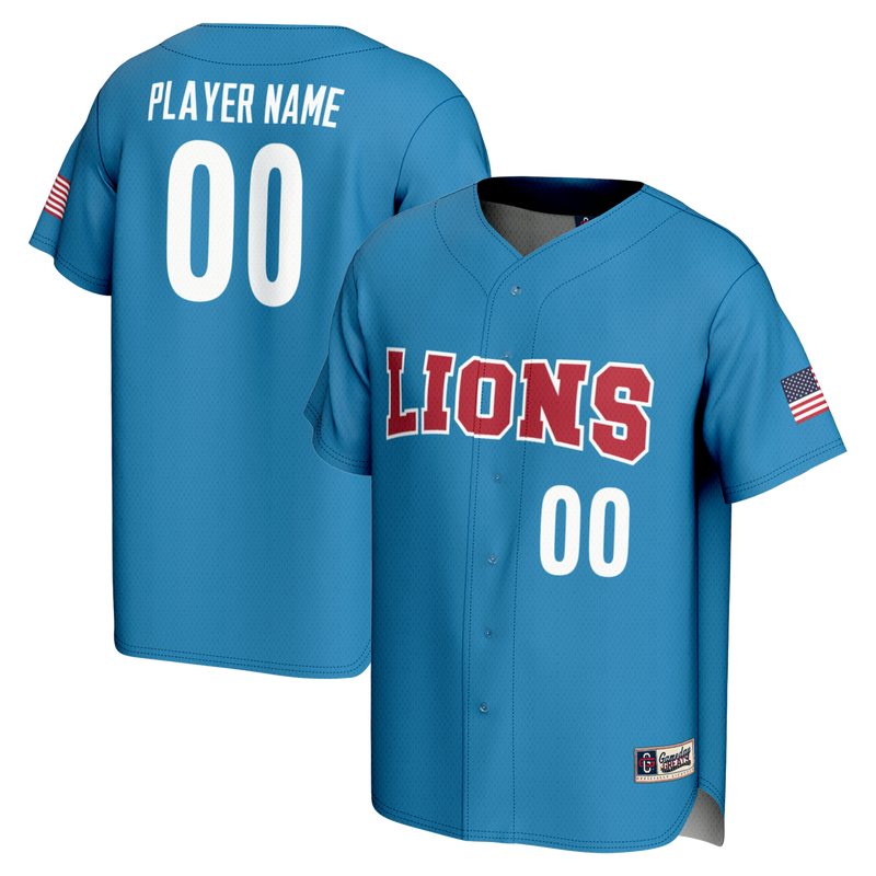Loyola Marymount Lions Baseball Jersey, Blue Lightweight Sportswear Jersey Shirt, Lightweight Breathable Athletic Jersey, Casual Gift for Men