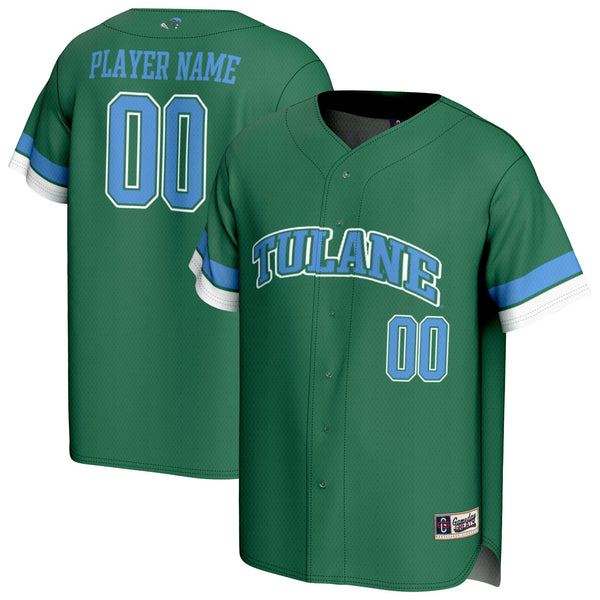 Tulane Green Wave NIL Pick-A-Player Lightweight Baseball Jersey - Green