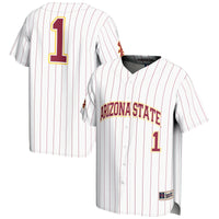 Arizona State Sun Devils Baseball Jersey, White Lightweight Sportswear Jersey Shirt, Lightweight Breathable Athletic Jersey, Casual Gift for Men