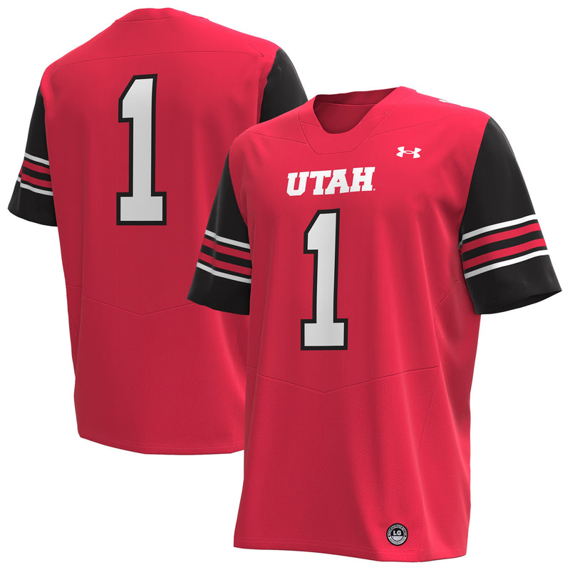 Utah Utes Football Jersey, Red Replica Sportswear Jersey Shirt, Lightweight Breathable Athletic Jersey, Casual Gift for Men