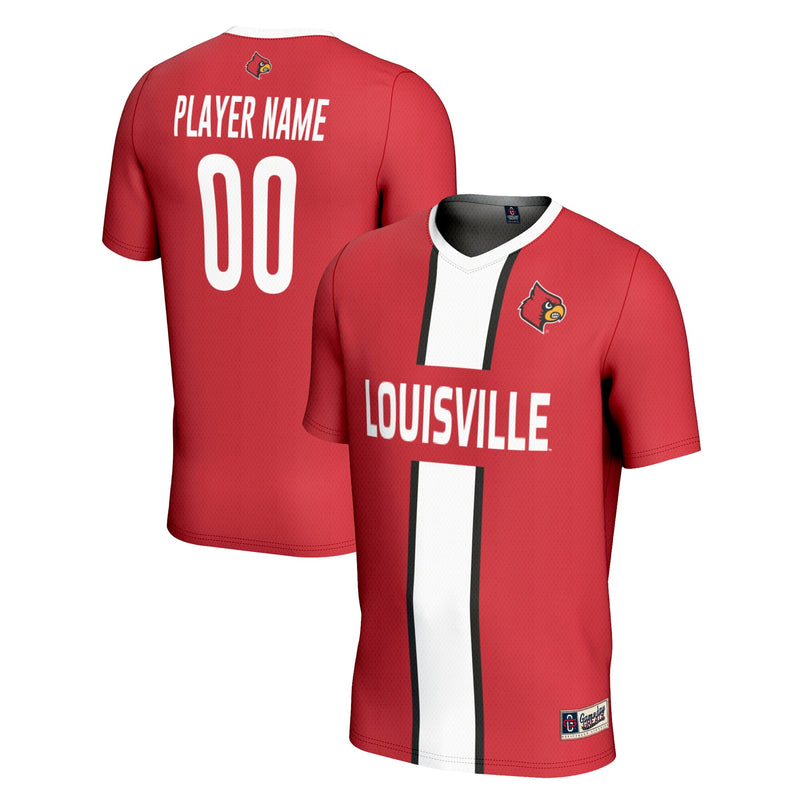 Louisville Cardinals Soccer Jersey, Red Lightweight Sportswear Jersey Shirt, Lightweight Breathable Athletic Jersey, Casual Gift for Men