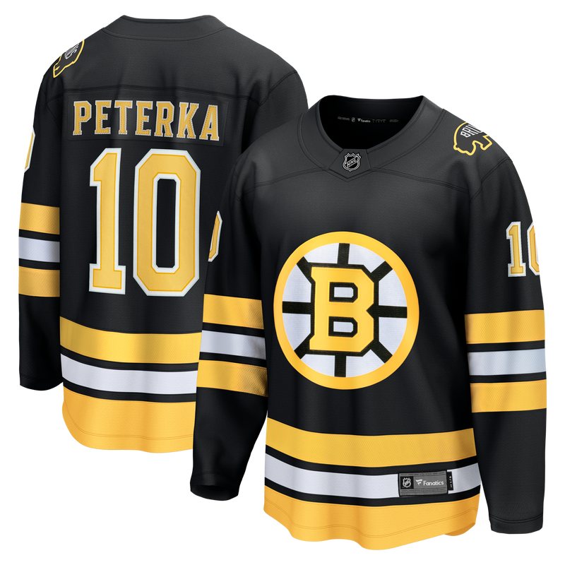 JJ Peterka Boston Bruins Hockey Jersey, Black Breakaway Home Sportswear Jersey Shirt, Long Sleeve Hockey Sweater Jersey, Casual Gift for Men