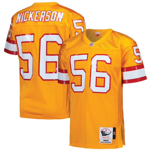 Tampa Bay Buccaneers 1993 Hardy Nickerson Orange Authentic Throwback Retired Player Jersey