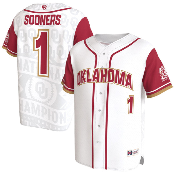 Oklahoma Sooners 2026 NCAA Baseball College World Series Champions Lightweight Jersey - White