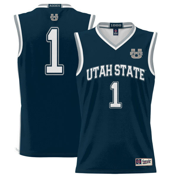 #1 Utah State Aggies Lightweight Basketball Jersey - Navy