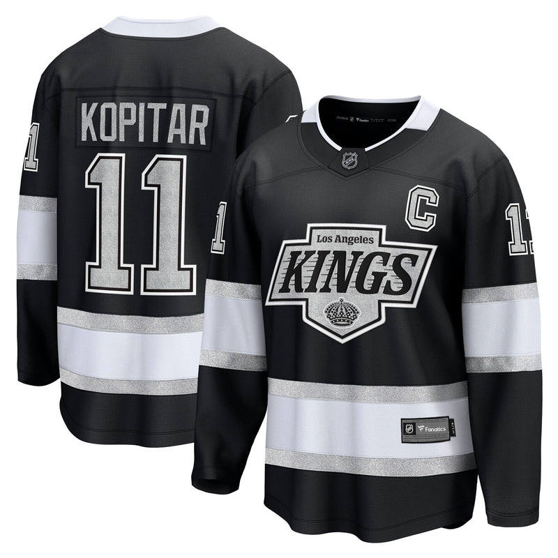 Anze Kopitar Los Angeles Kings Hockey Jersey, Black Breakaway Sportswear Jersey Shirt, Long Sleeve Hockey Sweater Jersey, Casual Gift for Men