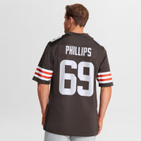 Tyre Phillips Cleveland Browns Football Jersey, Brown Game Sportswear Jersey Shirt, Lightweight Breathable Athletic Jersey, Casual Gift for Men